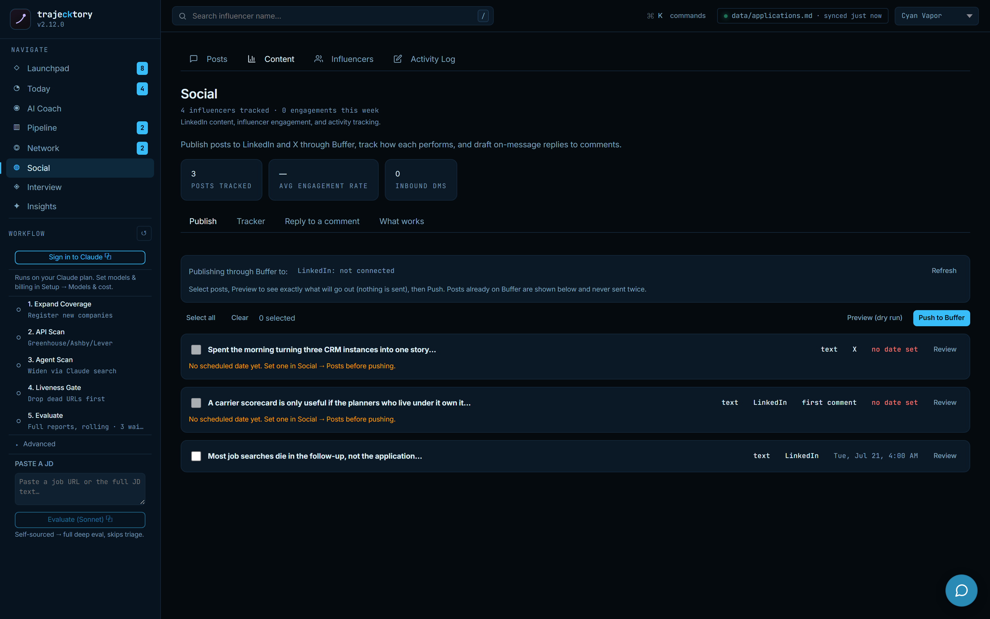 Publish view when Buffer is disconnected
